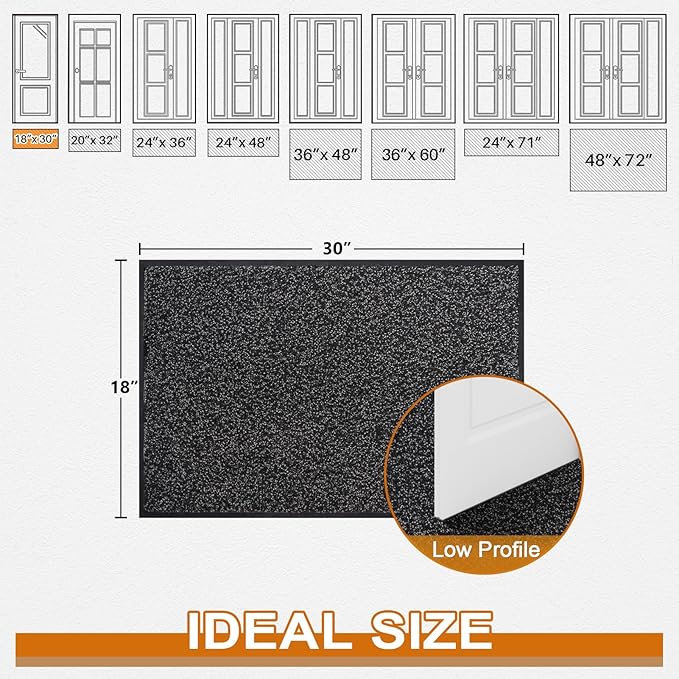 Mibao Front Door Mat, Dirt Trapper Welcome Mat - Image 3