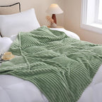 Sage Green Fleece Throw Blanket 60”×80” - Image 2