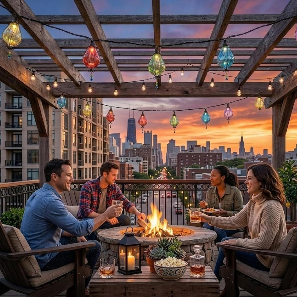 Vigdur Outdoor String Lights, 10FT Multicolor Patio String Lights Plug-in