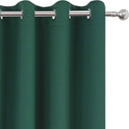 LEMOMO Blackout Curtains 52 x 45 inch/Green Curtains Set of 2 Panels/Thermal - Image 7