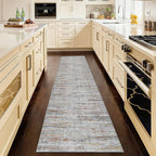 Washable Runner Rugs 3x10 Abstract Kitchen Runner Rug Non Slip Backing - Image 6