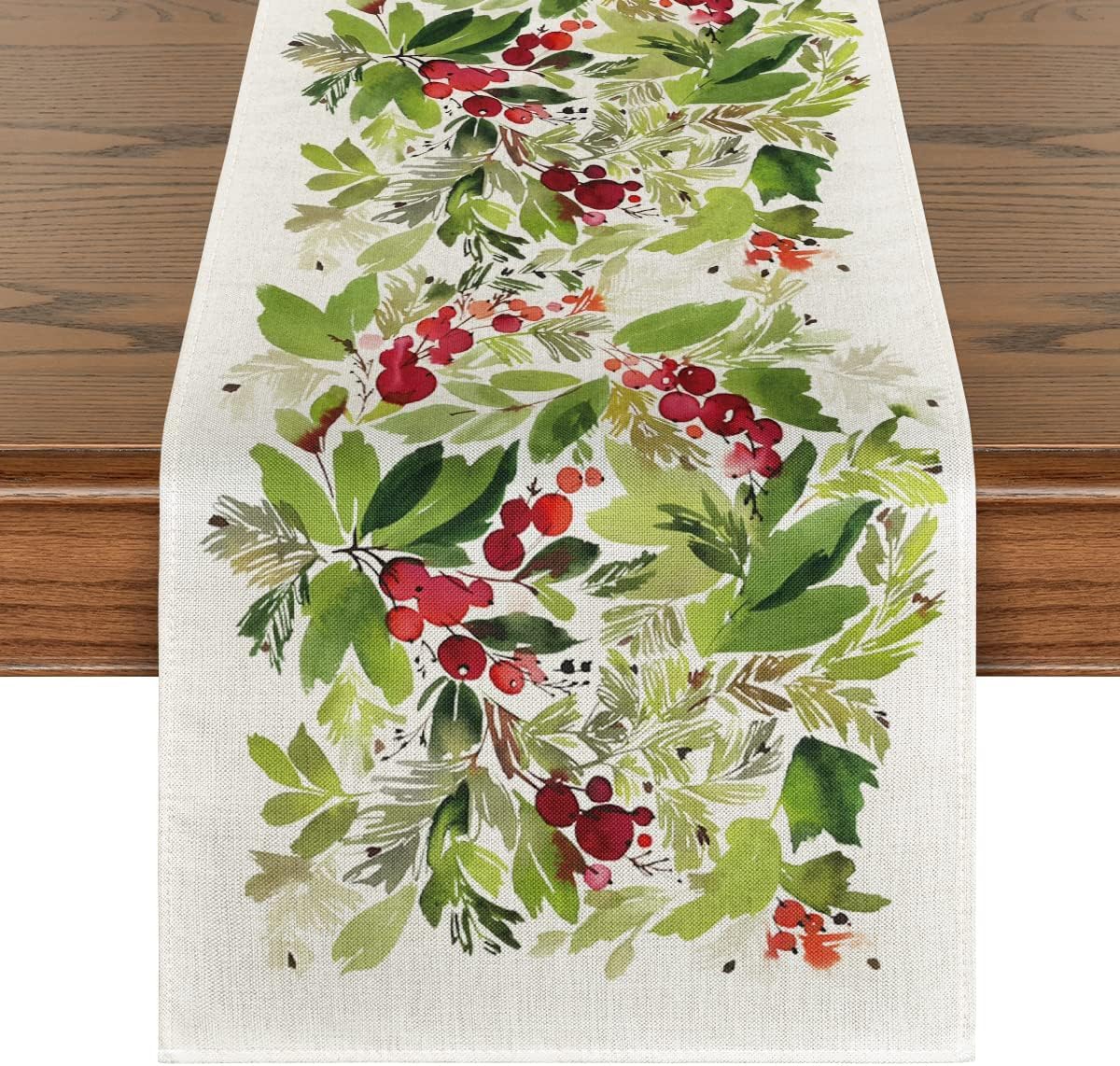 Artoid Mode Holly Christmas Table Runner Home Party Decor 13x120 Inch