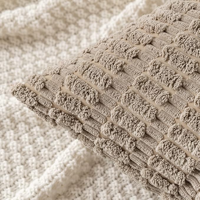 MIULEE Pack of 2 Corduroy Decorative Throw Pillow Covers 18x18 Inch Soft Boho - Image 2
