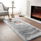 Ciicool Faux Fur Rug for Bedroom, Washable Fuzzy Runner Rugs Thick Fur Area Rug - Image 2