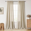 Nanspring Eggshell Beige Curtains 102 Inches Long by Nanspring