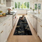 Washable Area Rugs 2x7 Non-Slip Modern Abstract Soft by RELEANY