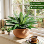Ttranewsoo 28 Inch Artificial Agave Plants Outdoor Set of 2, Large Faux Succulent Plants for Indoor Home Decor, Realistic Fake Agave Greenery for Patio Porch Garden, UV Resistant Plants Without Pot