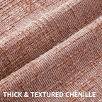 decorUhome Summer Pink Chenille Throw Pillow Covers 18x18 Set of 2 Textured - Image 2