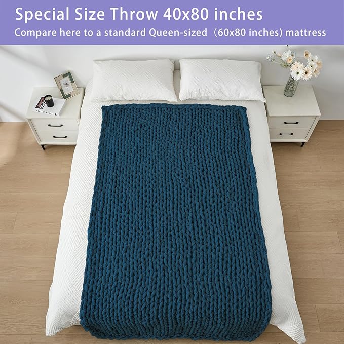 Bigacogo Chunky Knit Throw Blanket - Image 6