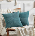 Fancy Homi 2 Packs Teal Big Decorative Throw Pillow Covers 24x24 Inch by Fancy+Homi
