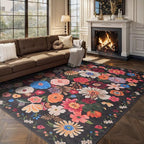 Black/Brown Living Room Rugs, Area Rugs 5x8 Rug - Image 7