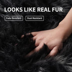 Faux Fur Rug Sofa Chairs Cover, 2X3 Shaggy Furry Rugs - Image 3