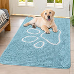 Smiry Dog Door Mat for Muddy Paws, Absorbent Dirt Trapper Non Slip Quick Dry by Smiry