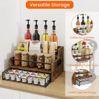 Homode Coffee Syrup Organizer Rack, 3-Tier 8 Bottles Syrup Stand