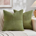 Fancy Homi 2 Packs Moss Green Big Decorative Throw Pillow Covers 24x24 Inch by Fancy+Homi