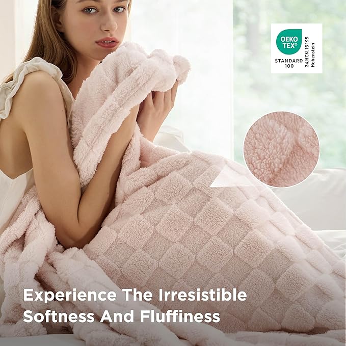 Bedsure GentleSoft Light Pink Throw Blanket - Image 5