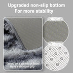 Soft Runner Rugs for Bedroom Hallways, 2x6 Black and White Fluffy Shag Throw - Image 6