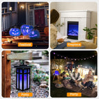 Hompavo 【Upgraded】 Flame Lights with Remote, Timer, 4-Mode Rechargeable