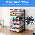 Can Rack Organizer,3 Tier Stackable Can Storage Dispenser,Bronze
