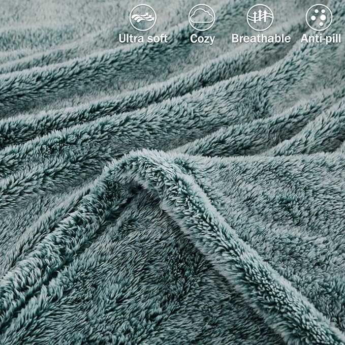 Exclusivo Mezcla Plush Fuzzy Fleece Throw Blanket Extra Large, Super Soft - Image 3