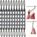 Max Space Saving Closet Hangers, 10-Pack, 360° Swivel, Grey