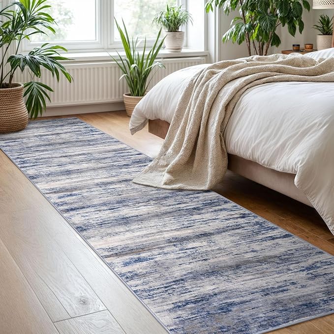 KOZYFLY Modern Abstract Washable Rug Runner 2x8 Hallway Runner Rug Non-Slip - Image 7