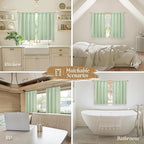 LAMIT 48 Inch Length Linen Curtains 2 Panels, Light Green Soft Faux Linen Light - Image 6
