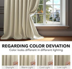 Deconovo Blackout Curtains, Thermal Insulated, W42 x L84 2 Panels, Back Tab - Image 6