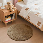 OLANLY Taupe Round Rugs for Bedroom - Image 2