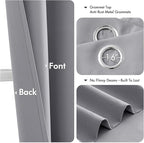 MIULEE Light Grey Blackout Curtains - Image 4