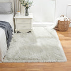 EasyJoy Ultra Soft Fluffy Shaggy Area Rug Faux Fur Rug Chair Cover Seat Pad - Image 3