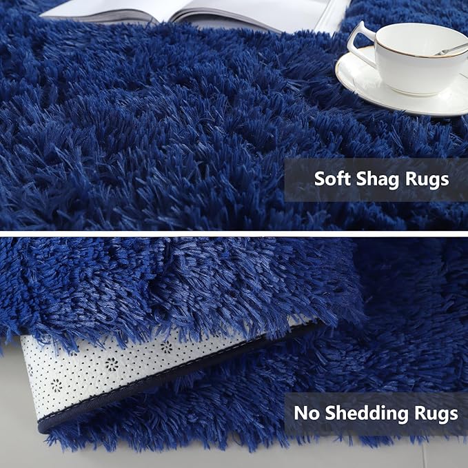 Shag Area Rugs for Bedroom Living Room, 6X9 Ultra Soft Fluffy Area Rugs for Dorm - Image 3