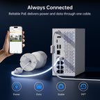 4K PoE Security Camera System, Build in 64GB Storage, Metal Housing