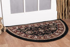GAD Hearth Slice Fireplace Rug, Classic, Traditional, Log Cabin Decor, Accent Rug, Fire Resistant Mat, Stain Resistant, Area Rug for Bedroom, Living Room, Entryway, 2'2"x3'3" (Black/Red/Black)