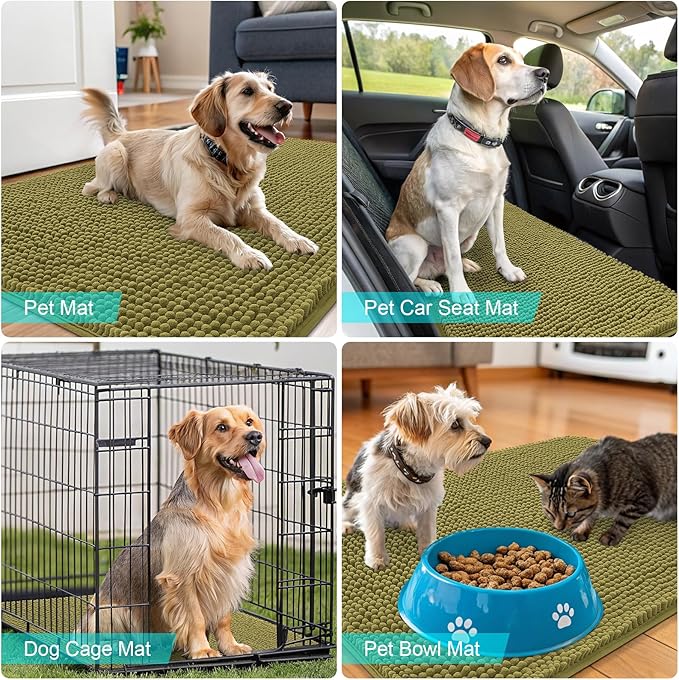 OLANLY Dog Door Mat for Muddy Paws 54x32, Absorbs Moisture and Dirt, Absorbent - Image 7