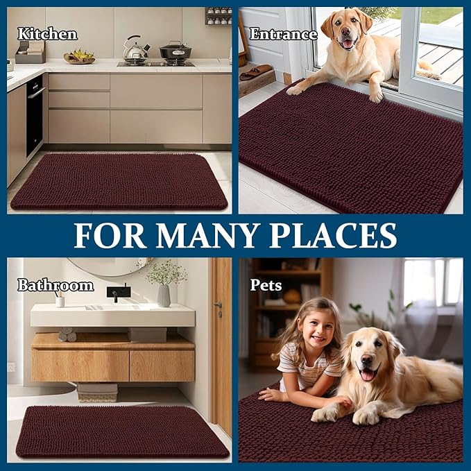 OLANLY Dog Door Mat for Muddy Paws 36x24, Absorbs Moisture and Dirt, Absorbent - Image 8