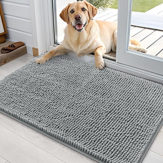 OLANLY Dog Door Mat for Muddy Paws 36x24, Absorbs Moisture and Dirt, Absorbent by OLANLY