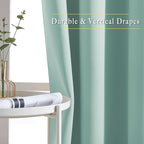 NICETOWN Aqua Blue Room Darkening Curtain Panels - Image 5