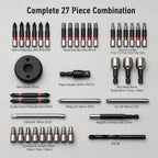 27‑in‑1 Magnetic Screwdriver Bit Set, Hex Socket Tool Kit