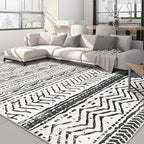 Nakagishi Black Rug for Living Room: 8x10 Washable Boho Large Neutral Soft by NakagishiAreaRug