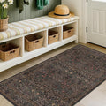 Boho Dark Brown 3x5 Large Entryway Rug by HazoHaus