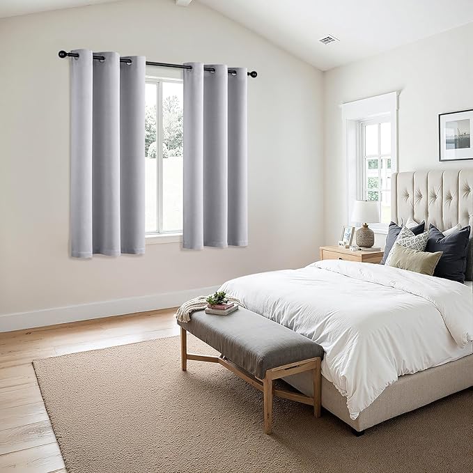 MIULEE Greyish White Blackout Curtains - Image 6