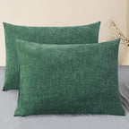 CaliTime Throw Pillow Covers Decorative 20 X 26 Inches Pack of 2 Cozy Chenille by CaliTime