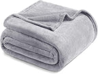 Exclusivo Mezcla Fleece Light Grey Throw Blanket - Image 8