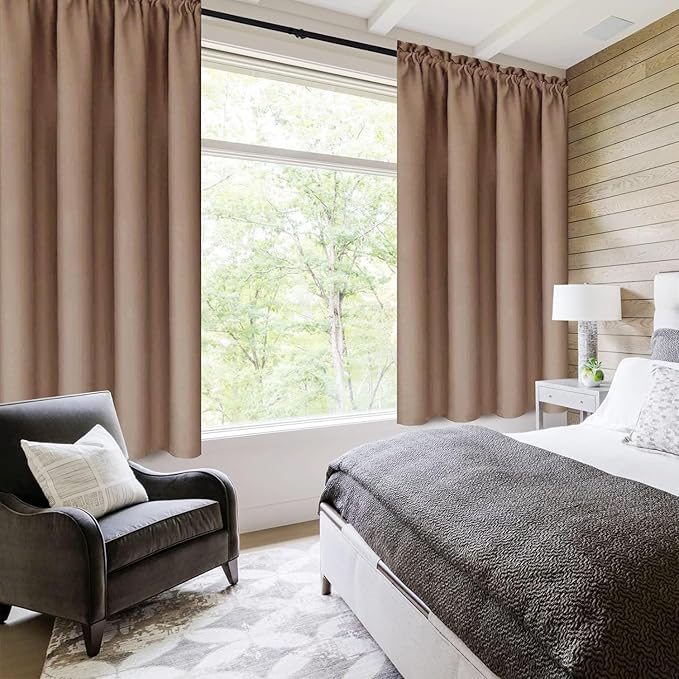 DWCN Blackout Curtains for Living Room Thermal Insulated, Energy Saving & Noise - Image 2
