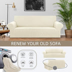 KEKUOU Stretch Loveseat Sofa Cover Slipcover, Couch Covers - Image 3