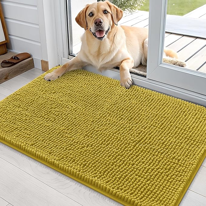 OLANLY Dog Door Mat for Muddy Paws 36x24, Absorbs Moisture and Dirt, Absorbent by OLANLY