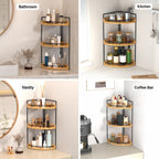 Dorhors Corner Bathroom Organizer Countertop,Vanity Counter Storage Shelf