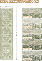 Runner Rug 2x8 Runners for Hallways Non Slip Washable, Vintage Hallway Runner - Image 2