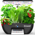 Growell Hydroponics Growing System, 17 Pods Large Indoor Garden with 2 Fans